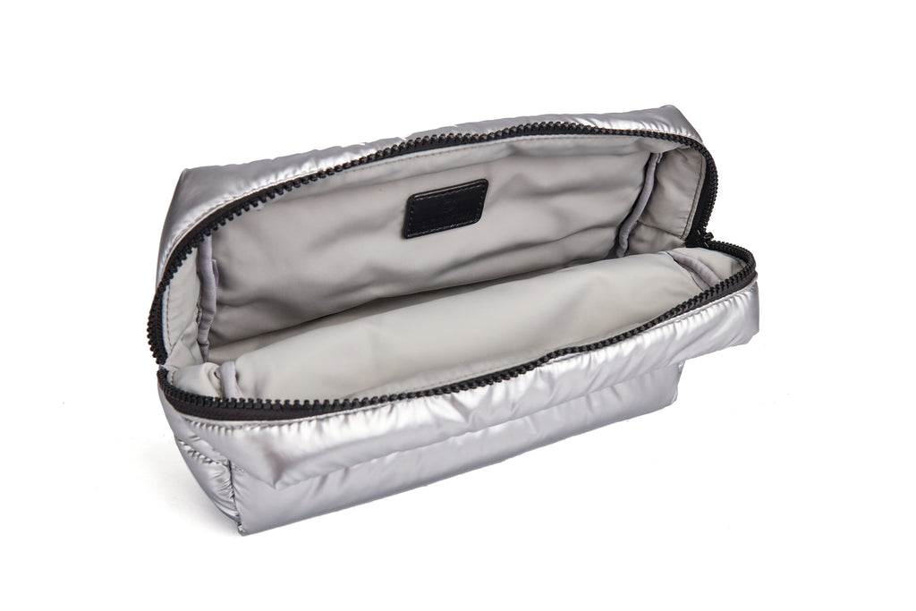Gabriella Small Cosmetic Bag in Silver