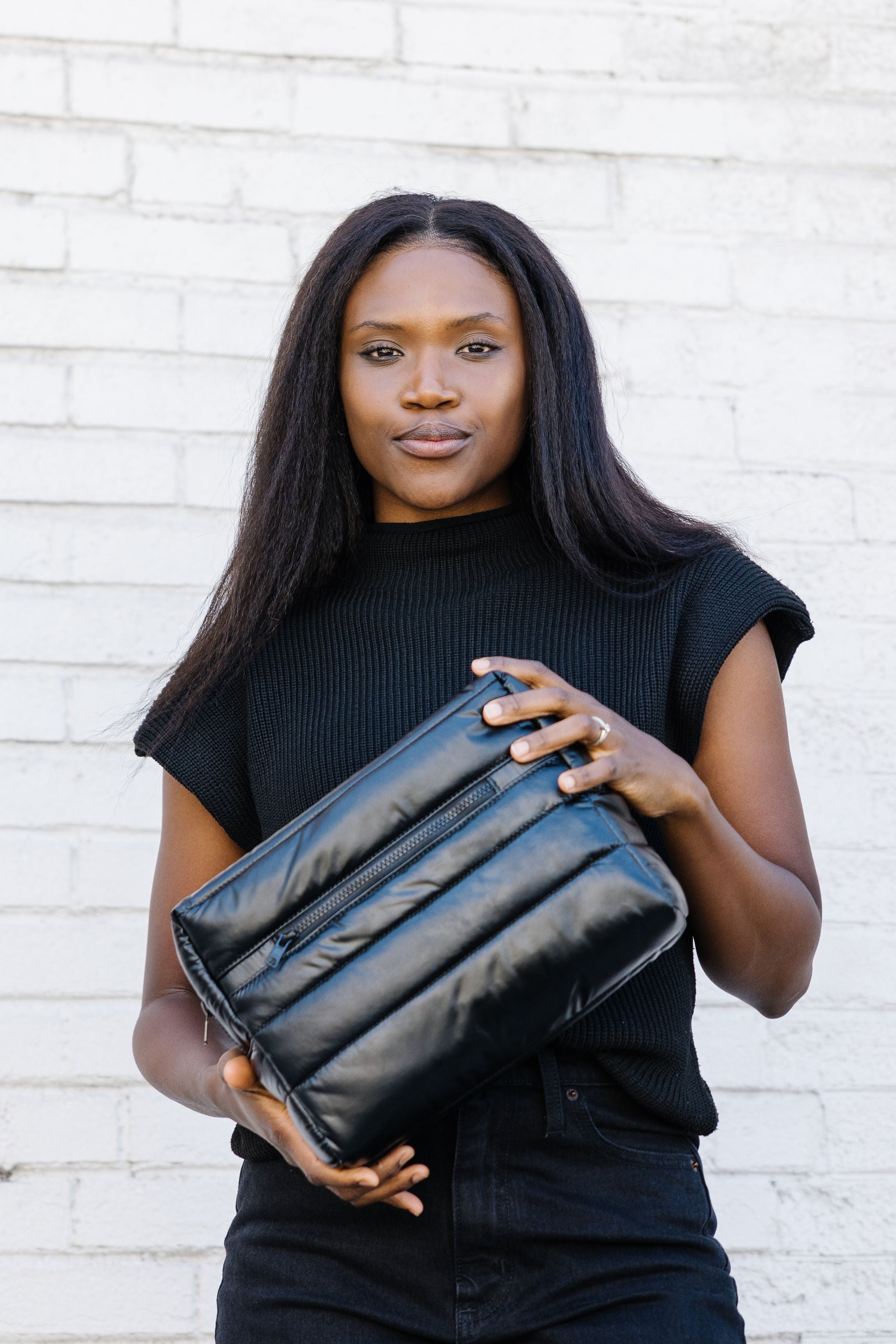 Gabriella Large Cosmetic Bag in Black