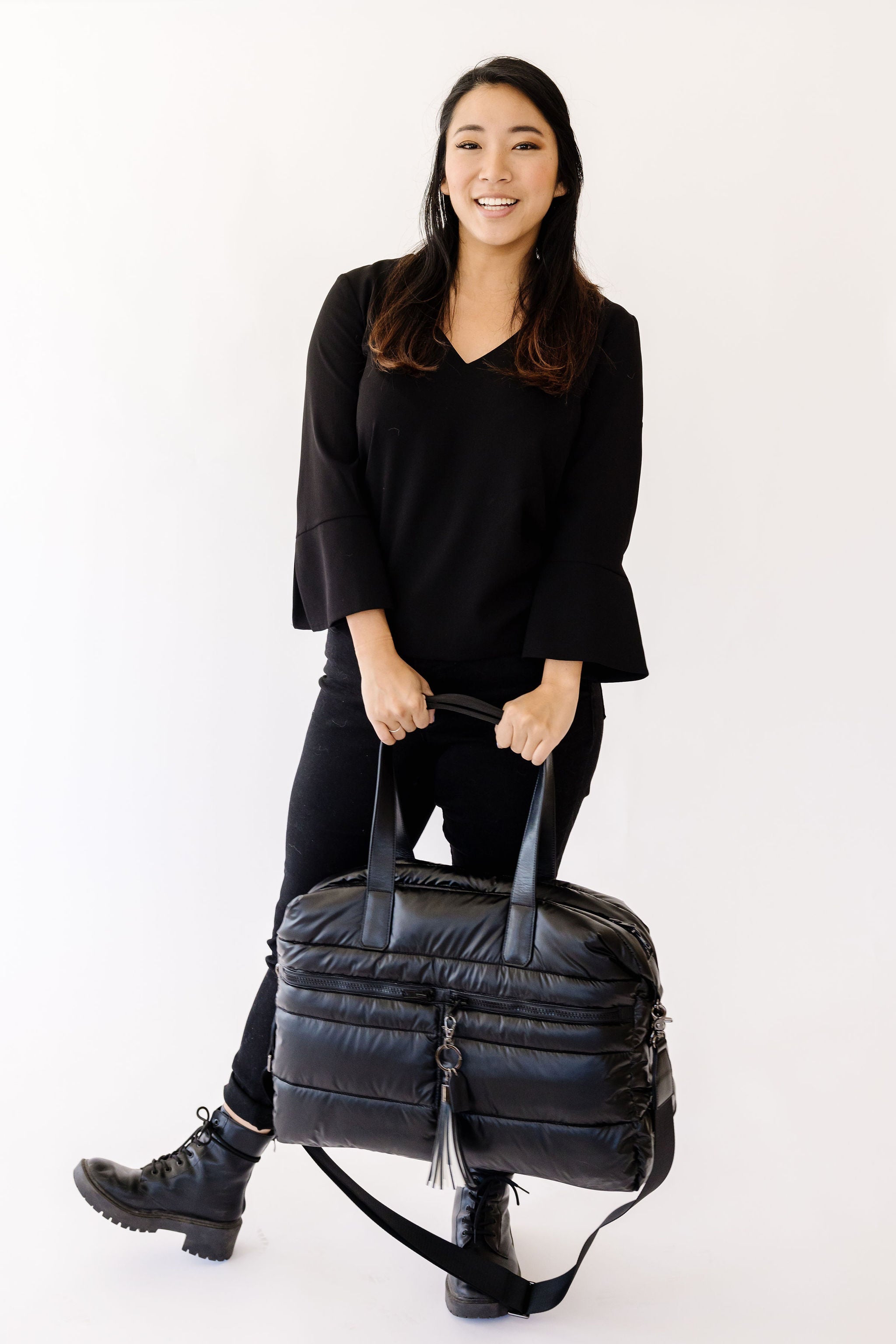 Gabriella Weekender Bag in Black