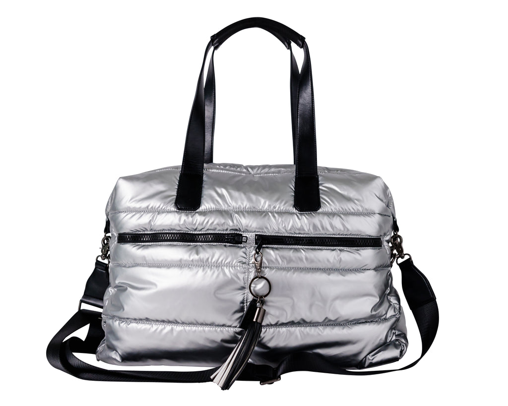 Gabriella Weekender Bag in Silver